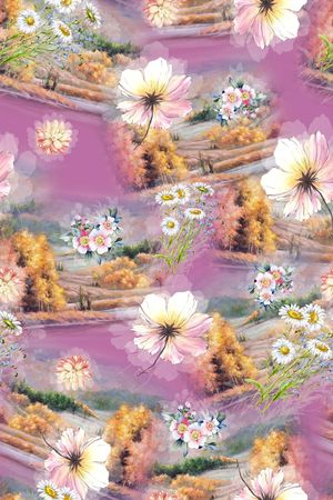 花卉印花华亿平台图片