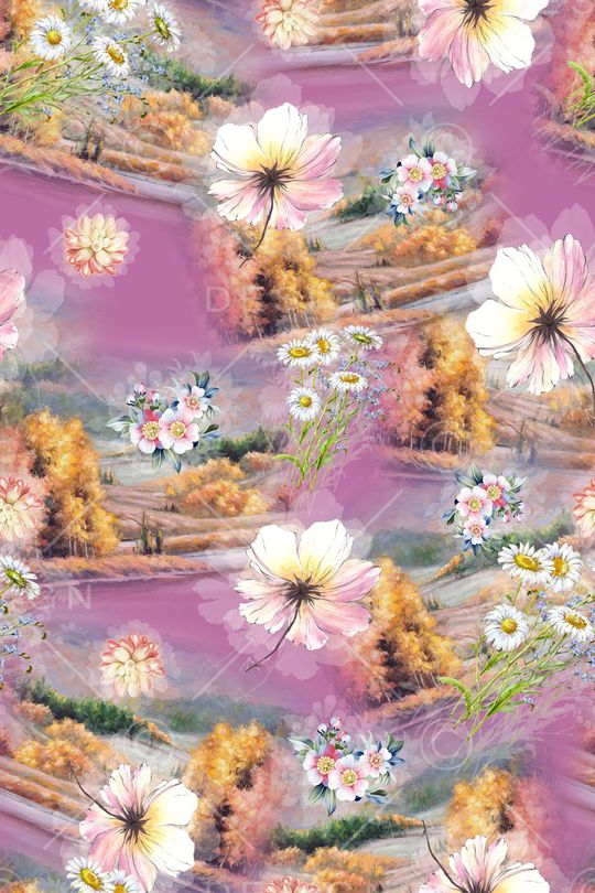 花卉印花华亿平台图片