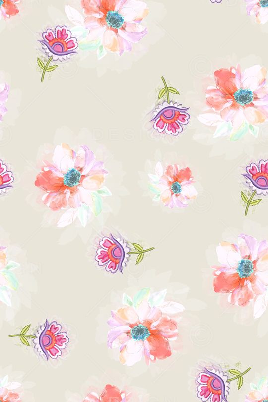 花卉印花华亿平台图片