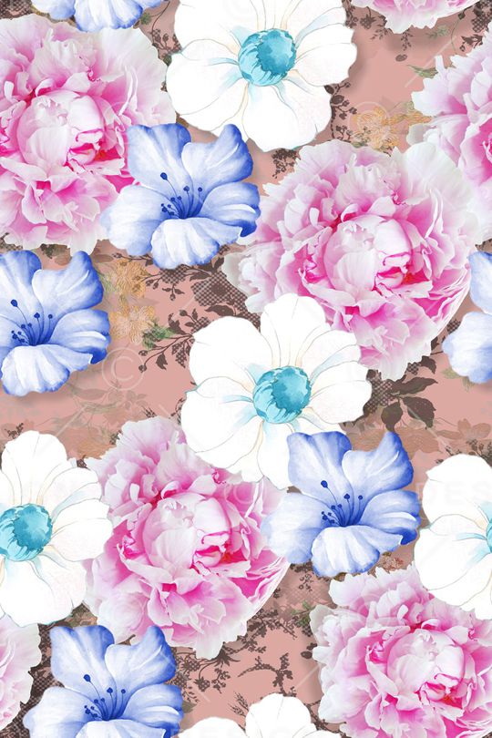 花卉印花华亿平台图片