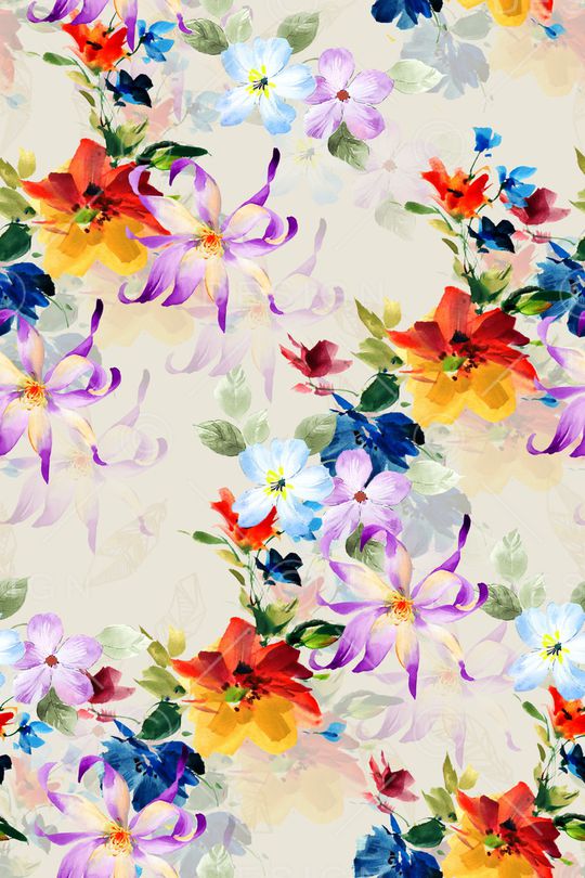 花卉印花华亿平台图片