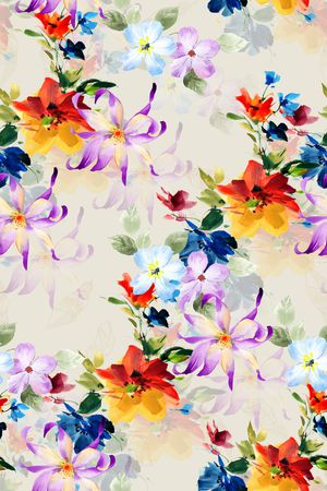 花卉印花华亿平台图片