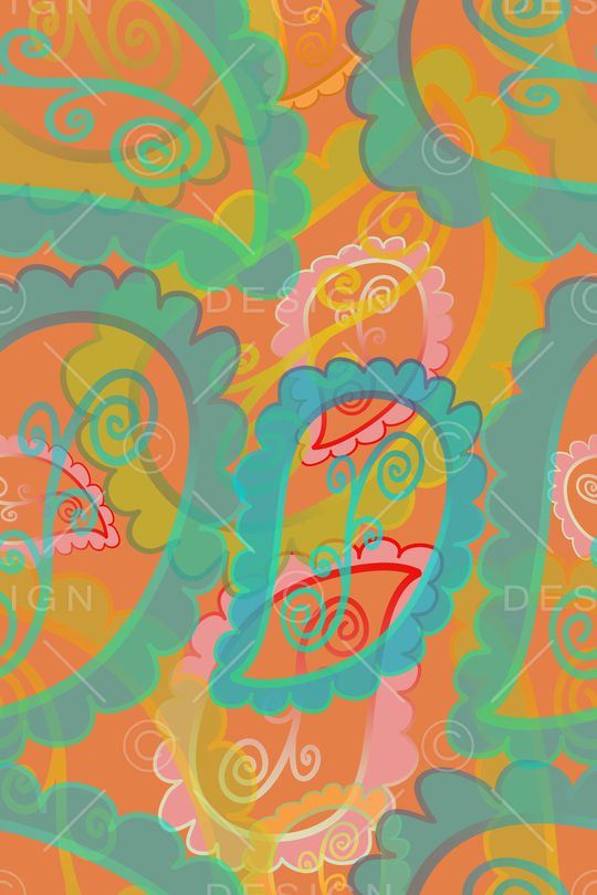 佩斯利图案印花华亿平台图片