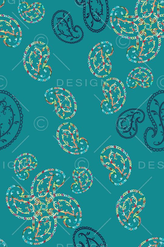 佩斯利图案印花华亿平台图片