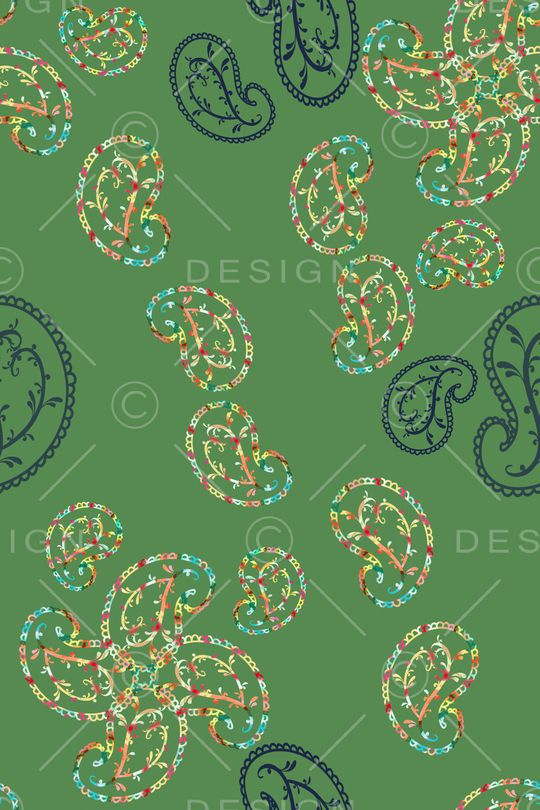 佩斯利图案印花华亿平台图片