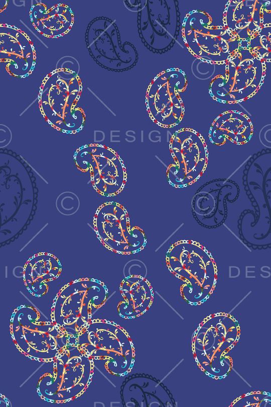 佩斯利图案印花华亿平台图片