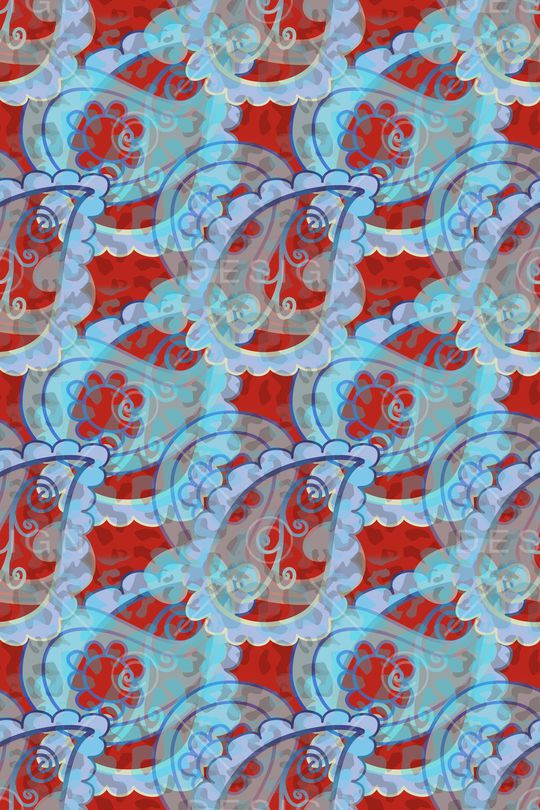 佩斯利图案印花华亿平台图片