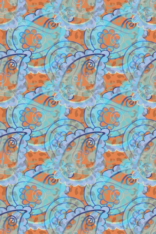 佩斯利图案印花华亿平台图片