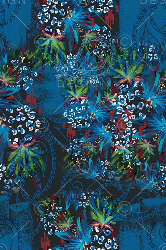 佩斯利图案印花华亿平台图片