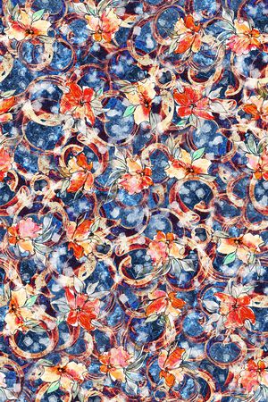 花卉印花华亿平台图片