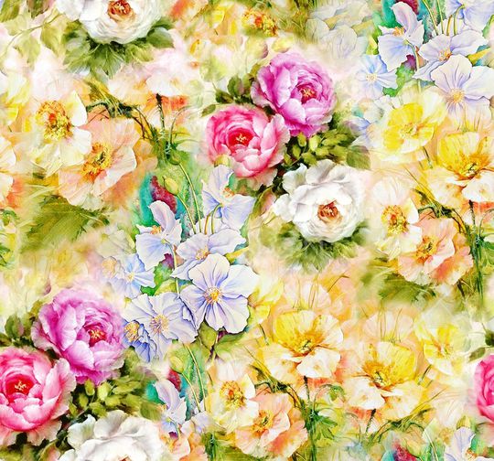 花卉印花华亿平台图片