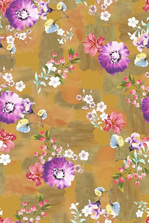 花卉印花华亿平台图片