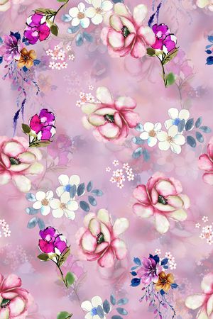 花卉印花华亿平台图片