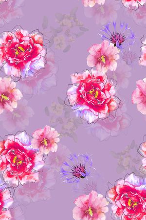 花卉印花华亿平台图片