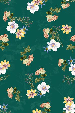 花卉印花华亿平台图片