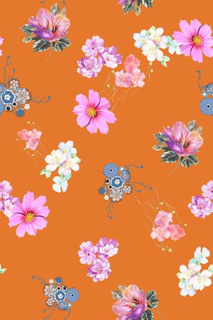 花卉印花华亿平台图片