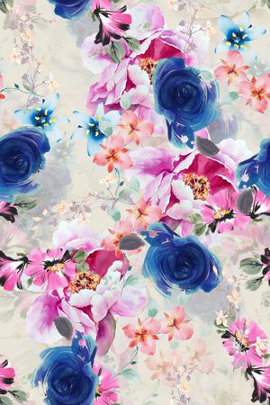 花卉印花华亿平台图片