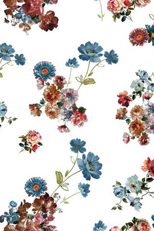 手绘玫瑰印花华亿平台图片