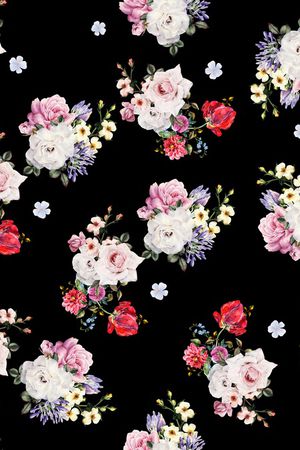 玫瑰花印花华亿平台图片