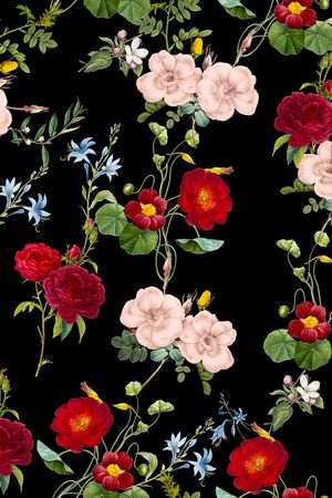 玫瑰花印花华亿平台图片