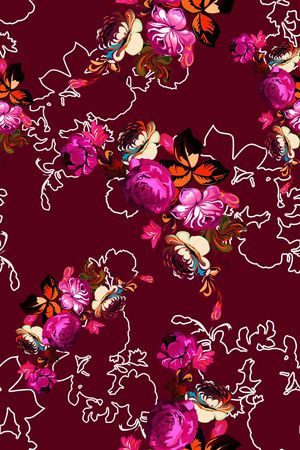 花卉印花华亿平台图片