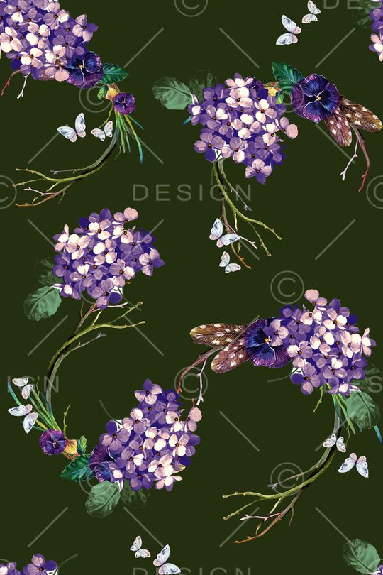 花卉印花华亿平台图片