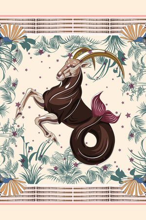 星座方巾印花华亿平台图片