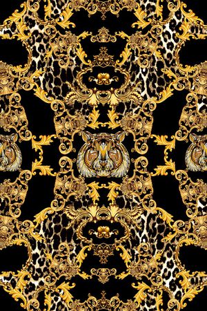 豹纹印花华亿平台图片