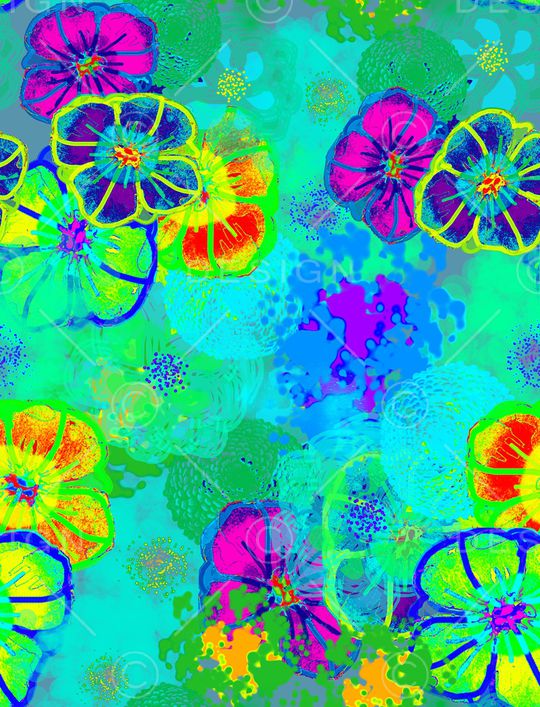 花卉印花华亿平台图片