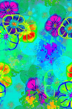 花卉印花华亿平台图片