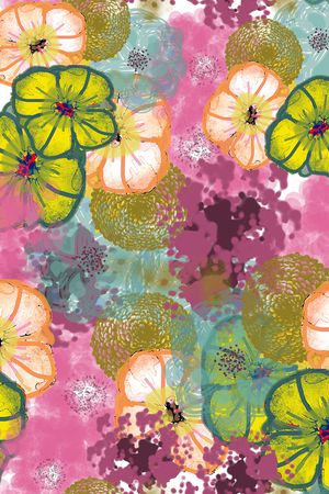 花卉印花华亿平台图片