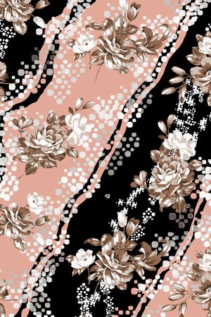 花卉印花华亿平台图片