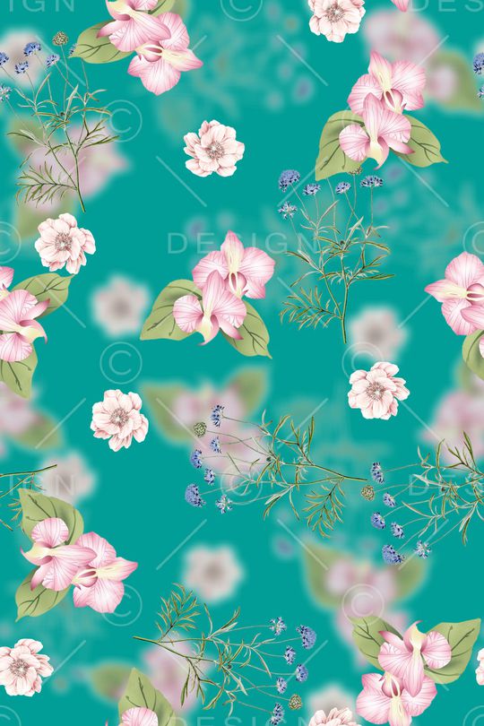 花卉印花华亿平台图片