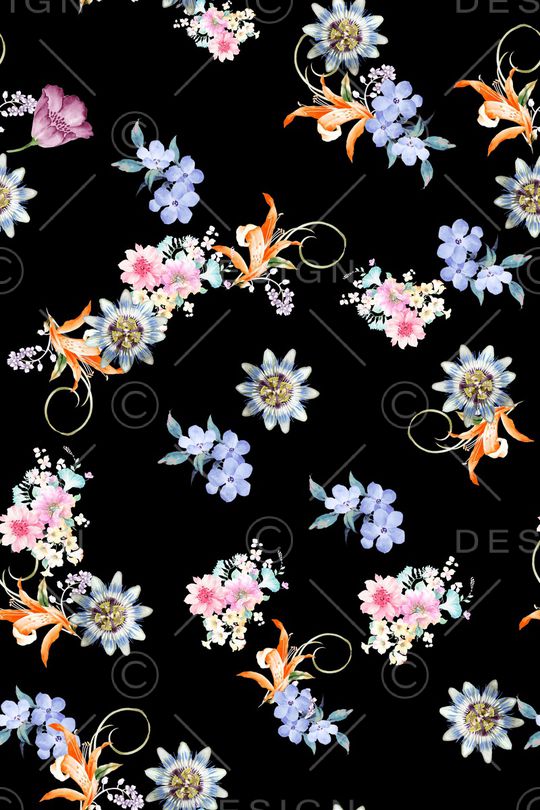 花卉印花华亿平台图片