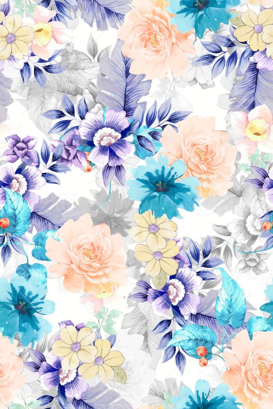 花卉印花华亿平台图片