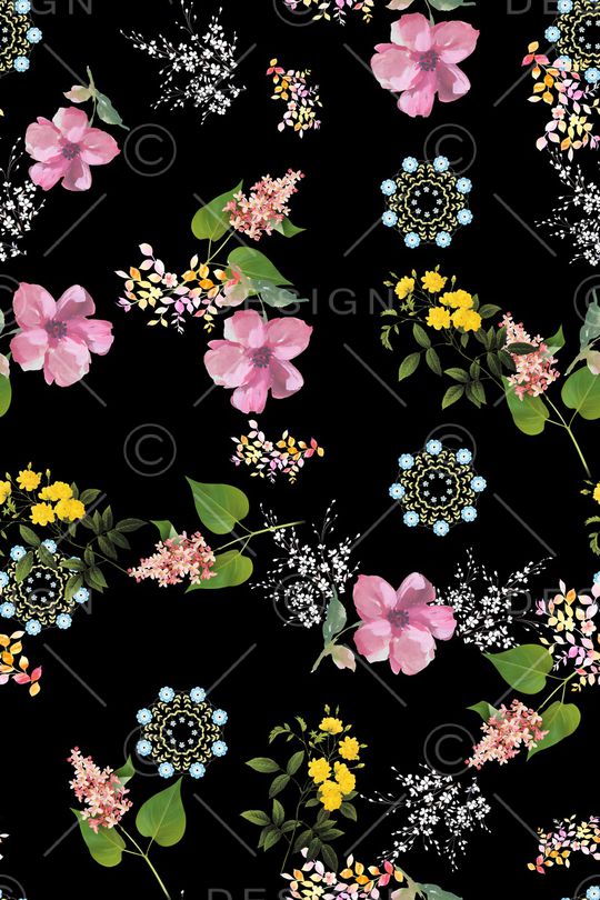 花卉印花华亿平台图片