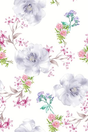 花卉印花华亿平台图片