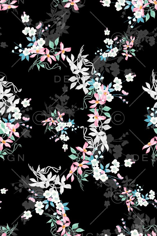 花卉印花华亿平台图片