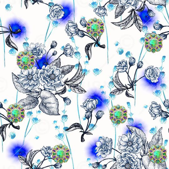 花卉印花华亿平台图片