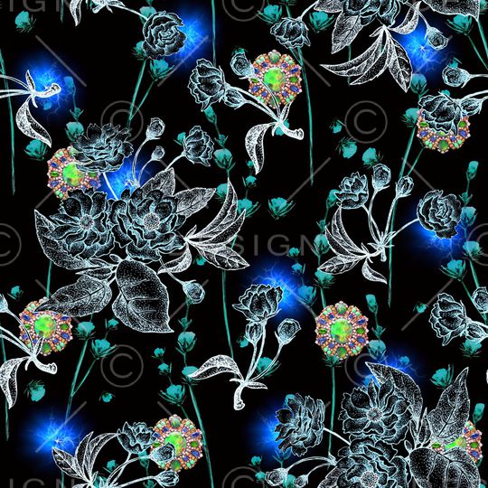 花卉印花华亿平台图片