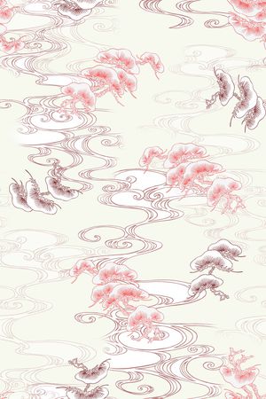 手绘花卉印花华亿平台图片