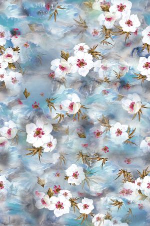 花卉印花华亿平台图片