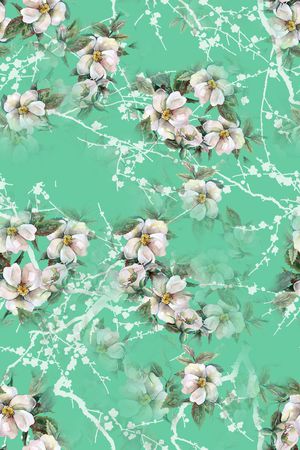 花卉印花华亿平台图片