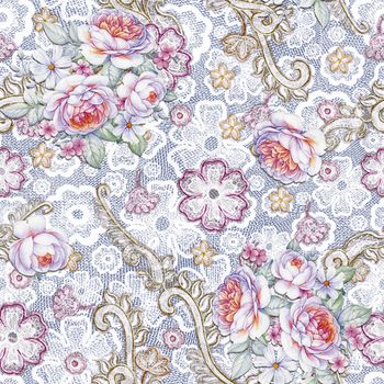 网布蕾丝印花华亿平台图片