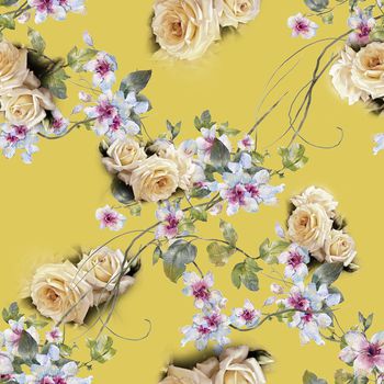 花卉印花华亿平台图片