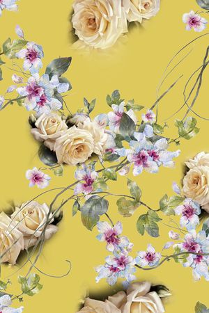 花卉印花华亿平台图片