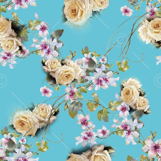 花卉印花华亿平台图片