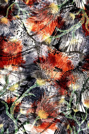 花卉印花华亿平台图片