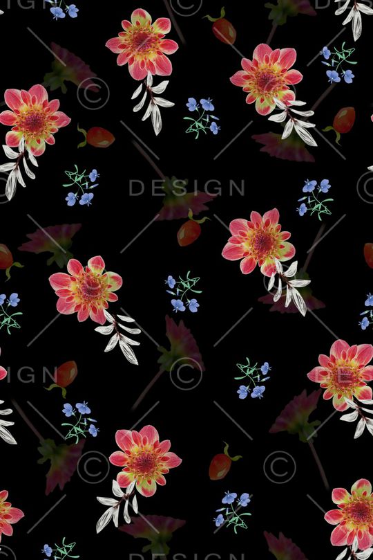 花卉印花华亿平台图片