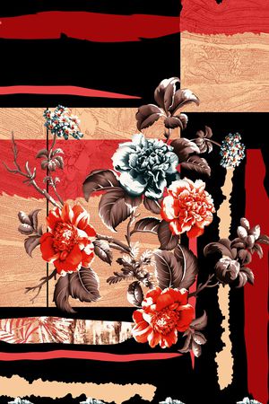 花卉印花华亿平台图片